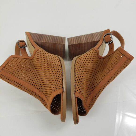 kelsi Dagger Shoes Women's 10  Light Brown Block Heel Open Toe & Heel - Picture 3 of 7